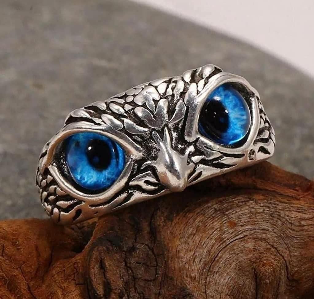 Attractive Silver Plated Owl Ring aciwx1-0u