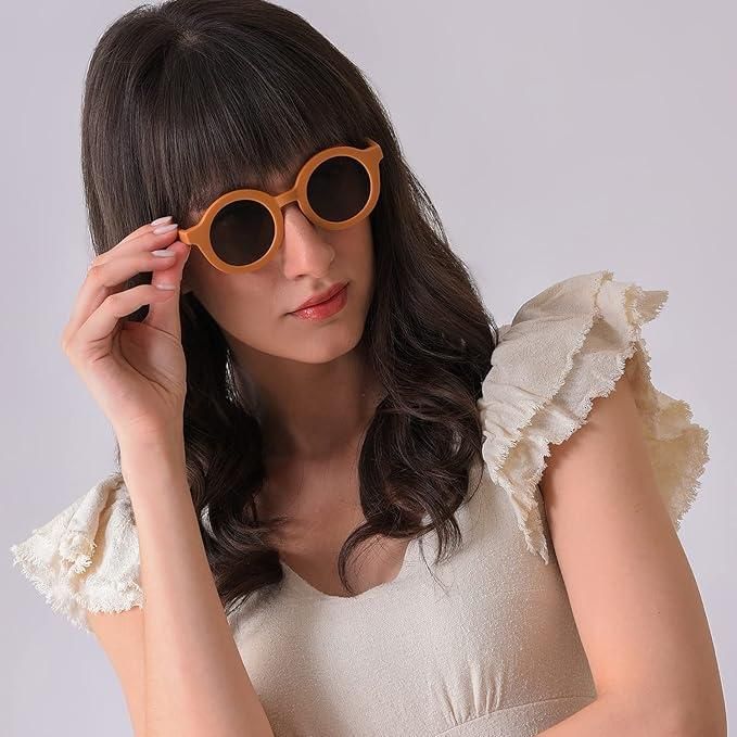 Haute Sauce Women Brown Lens Brown Round Sunglasses (Pack of 2) aciwx1-0u