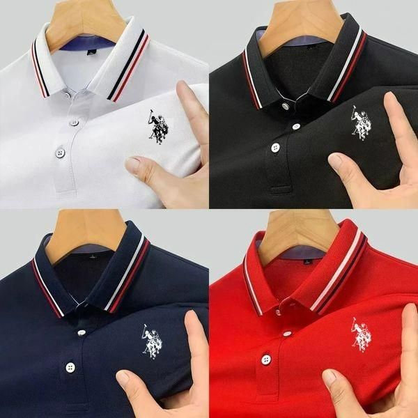 Men's Solid Half Sleeves Polo Neck T-Shirt (Pack of 4) aciwx1-0u