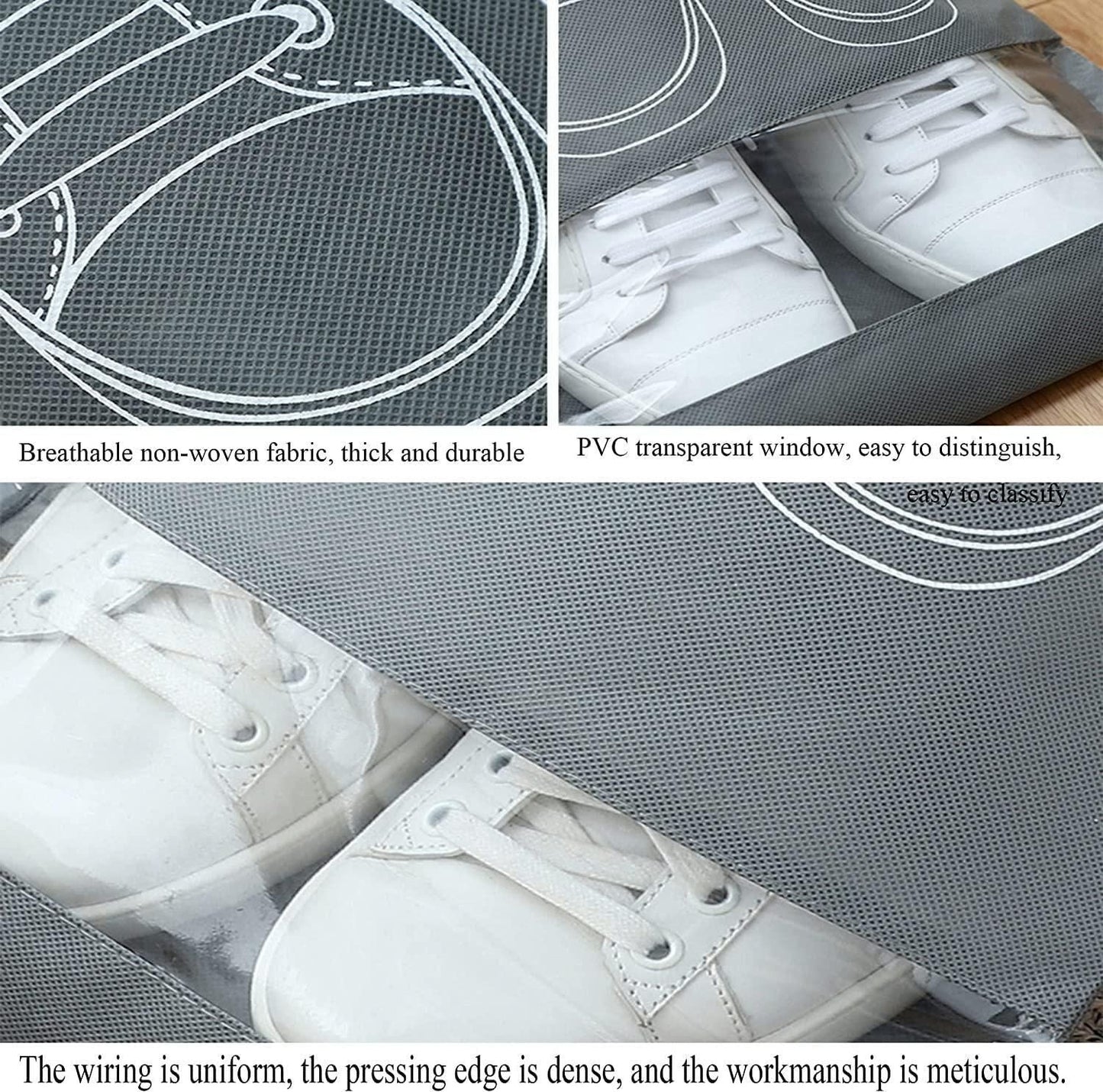 Shoe Bag - Transparent Window Portable Travel Dust-Proof Shoe Bags aciwx1-0u