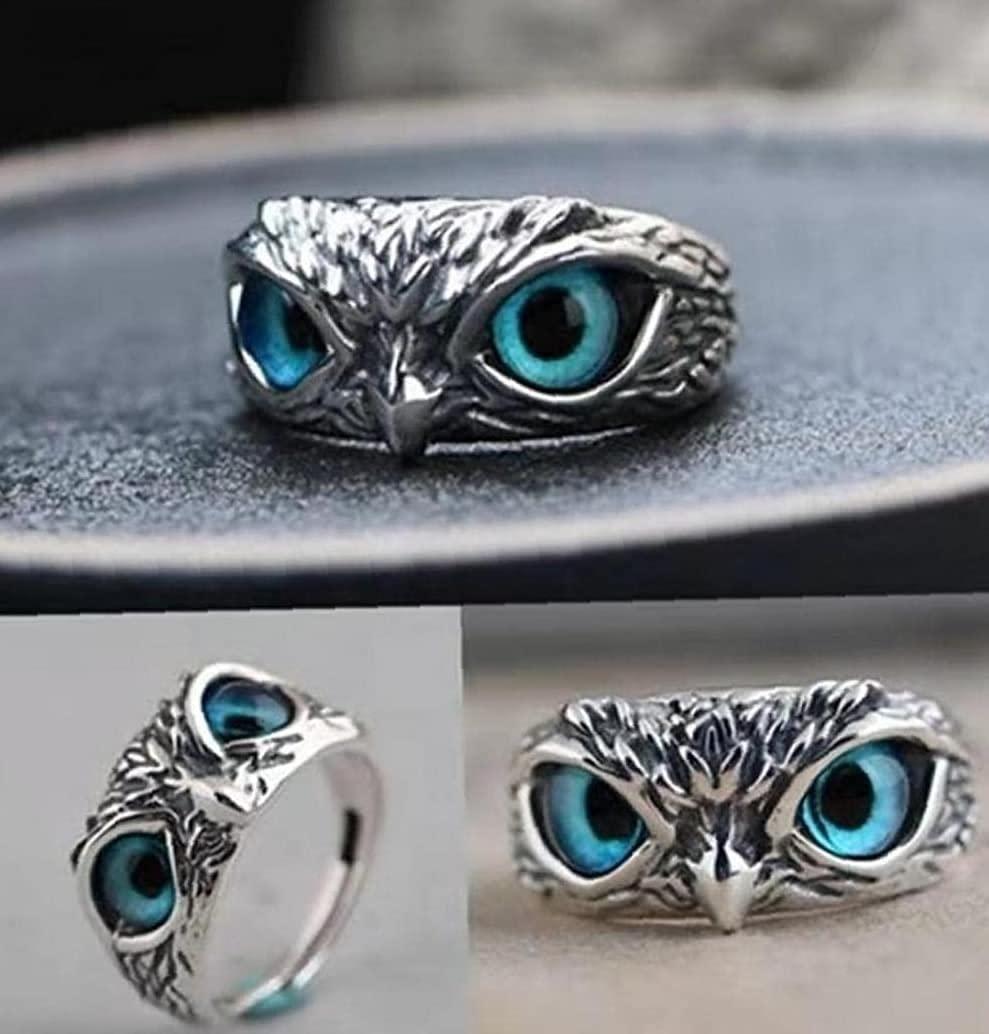 Attractive Silver Plated Owl Ring aciwx1-0u