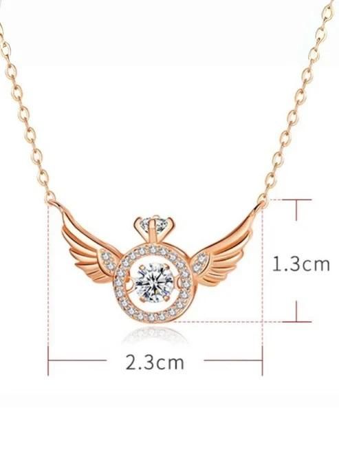 Rose Gold Angel Wings Pendant Chain aciwx1-0u
