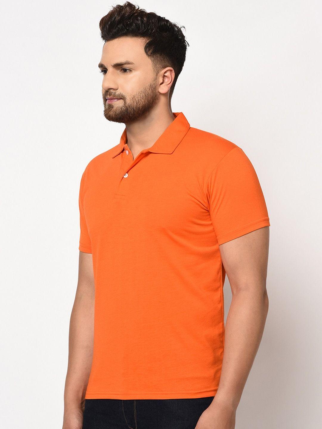 Cotton Blend Solid Half Sleeves Polo T-Shirt aciwx1-0u